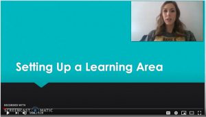 A screenshot of a student sharing a video.