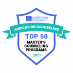 Logo for Top 50 Master's Counseling Programs in 2021